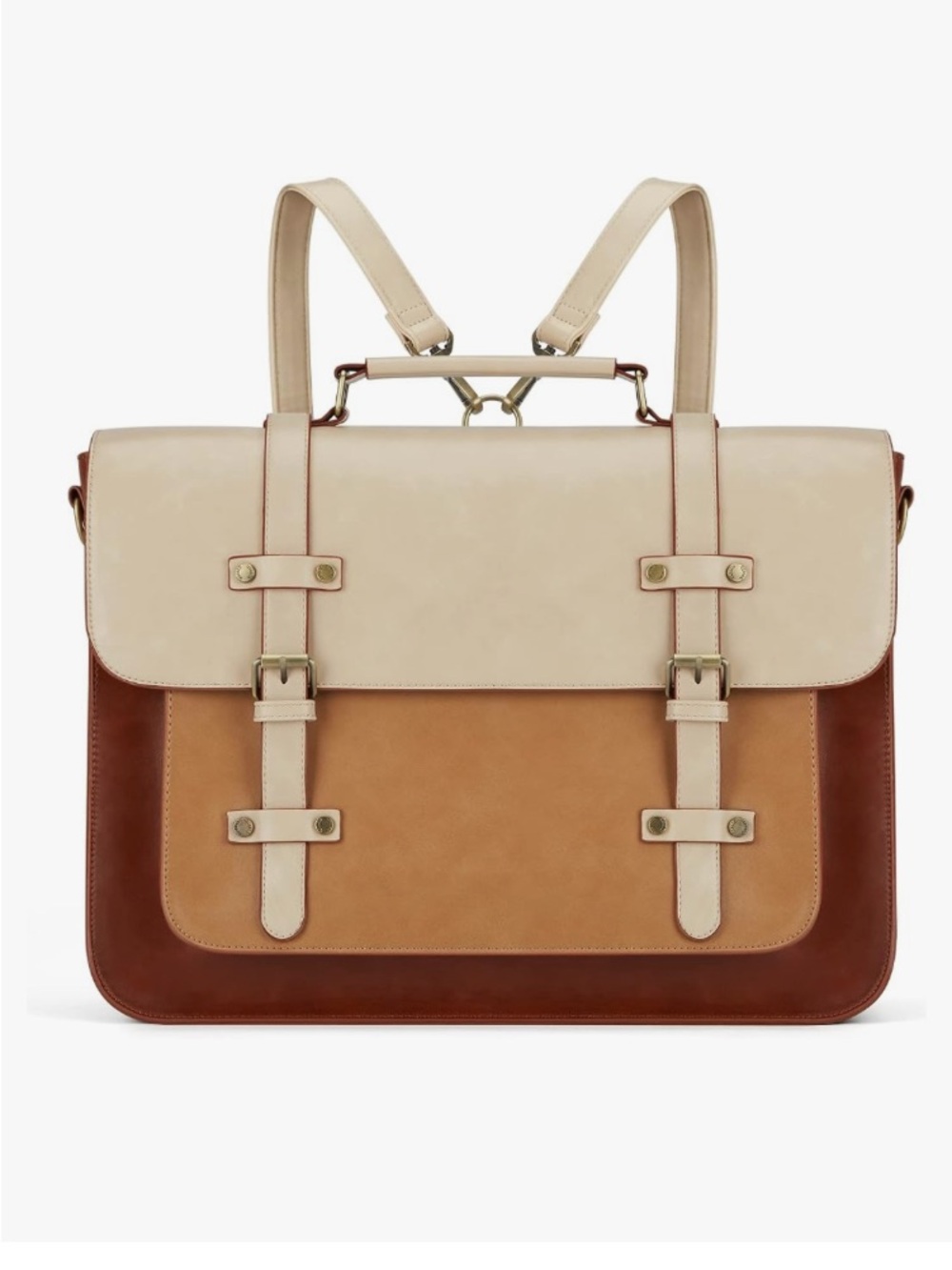 Ecosusi | Vegan Leather Briefcase/Backpack Laptop Bag